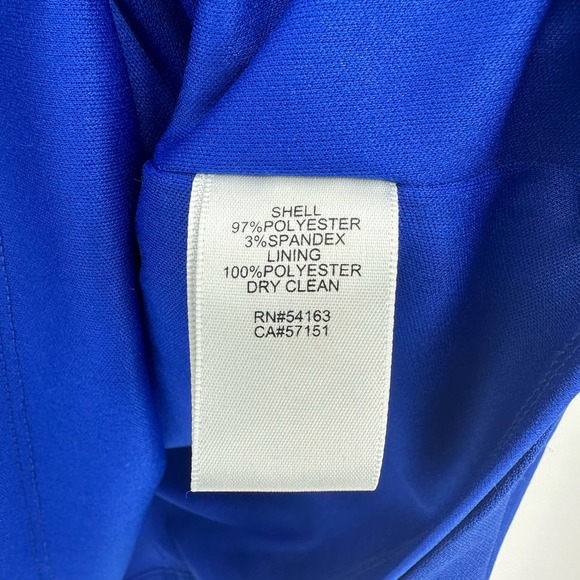 Eliza J size 4 blue sleeveless a line dress cutout neckline zip up rear lined - Picture 5 of 5